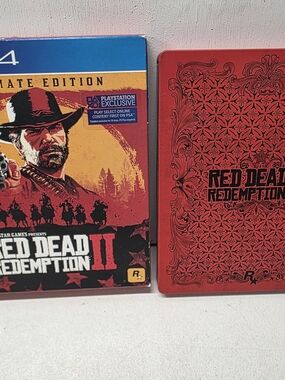 Red Dead Redemption 2 Ultimate Edition PS4 Steelbook Map 2 Disc Tested RDR2